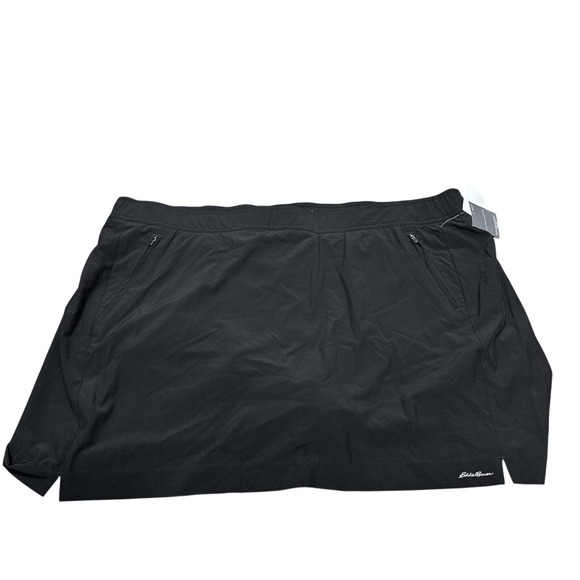 Eddie Bauer Women's Skort Sz 2X Black Elastic Waist Pockets Casual Travel New! - Picture 1 of 8